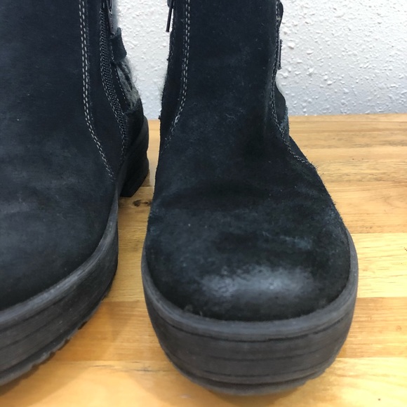 Earth Origins Black Suede Leather Ankle Boot Size 10 - Picture 8 of 16